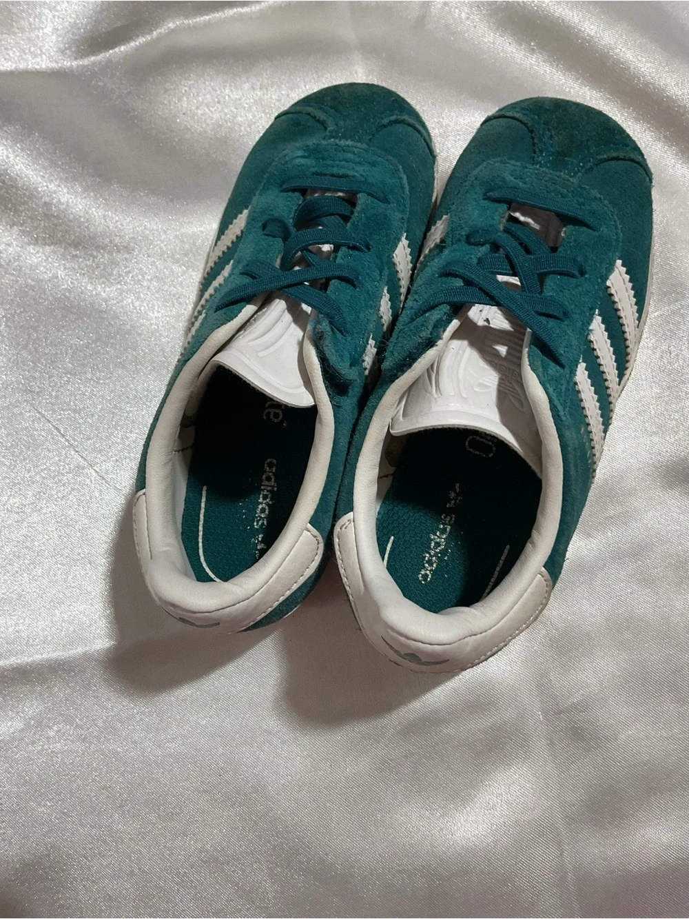 Adidas Kids Green Suede Classic Sneakers